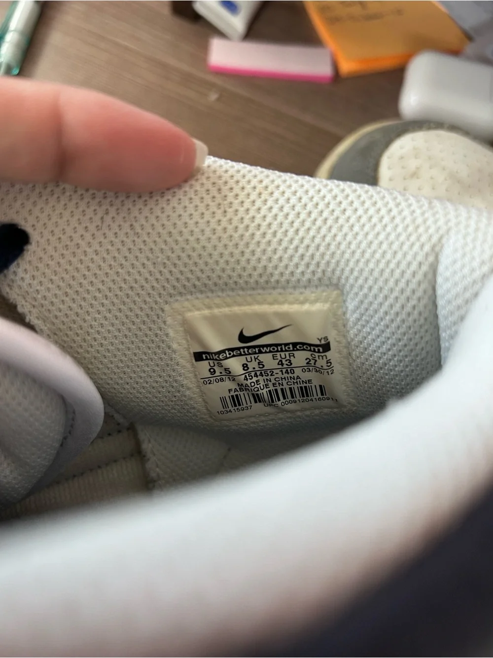 Nike High-Top Sneakers in White, Gray & Navy